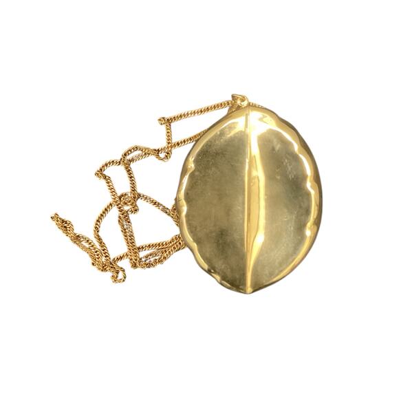 Great Women’s Evening Metal Cylinder Shoulder Bag Gold Tone With Gold Chain - Picture 7 of 10